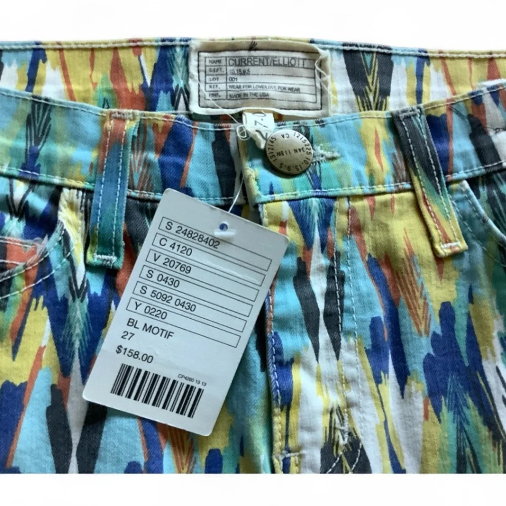 Anthropologie x Current Elliott Multicolor Stiletto Pencil Skirt Size 27 NWT